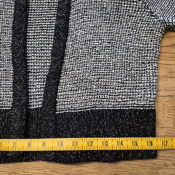 Apt. 9 Metallic Open Front Knit Cardigan Sweater Jacket - Picture 6 of 8